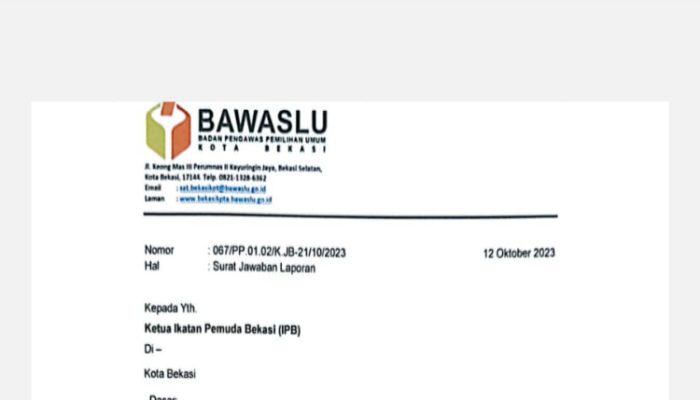Diduga Terjadi Aksi Bagi-bagi Uang Oleh Bacaleg, Keberanian Bawaslu Kota Bekasi Dinilai Tumpul
