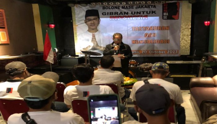 Relawan Bolone Mase Jakarta, Gelar Tasyakuran dan Konsolidasi Atas Putusan MK Soal Usia Capres Cawapres