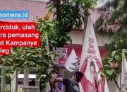 Viral, Terekam Perilaku Pasang Alat Peraga Kampanye Serampangan