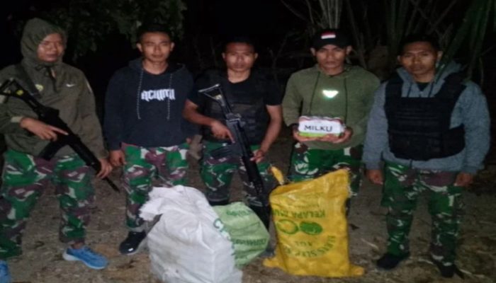 Penyelundupan 20 Krat Minuman Jenis Susu Melalui Jalur Tikus Perbatasan RI-RDTL Digagalkan