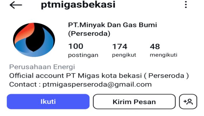 Miris, Saluran Medsos Untuk Informasi Publikasi BUMD PT Migas Bekasi Tak Terurus