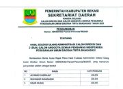 Salah Satu Calon Direksi Perumda PDAM Tirta Bhagasasi Berinisial DH Diduga Miliki Rekam Jejak Buruk