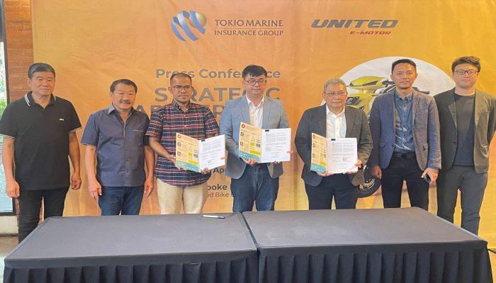 Kolaborasi Tokio Marine Indonesia dan United E Motor Beri Perlindungan Ojol